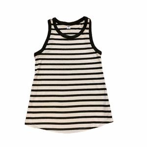 White & charcoal gray striped tank top